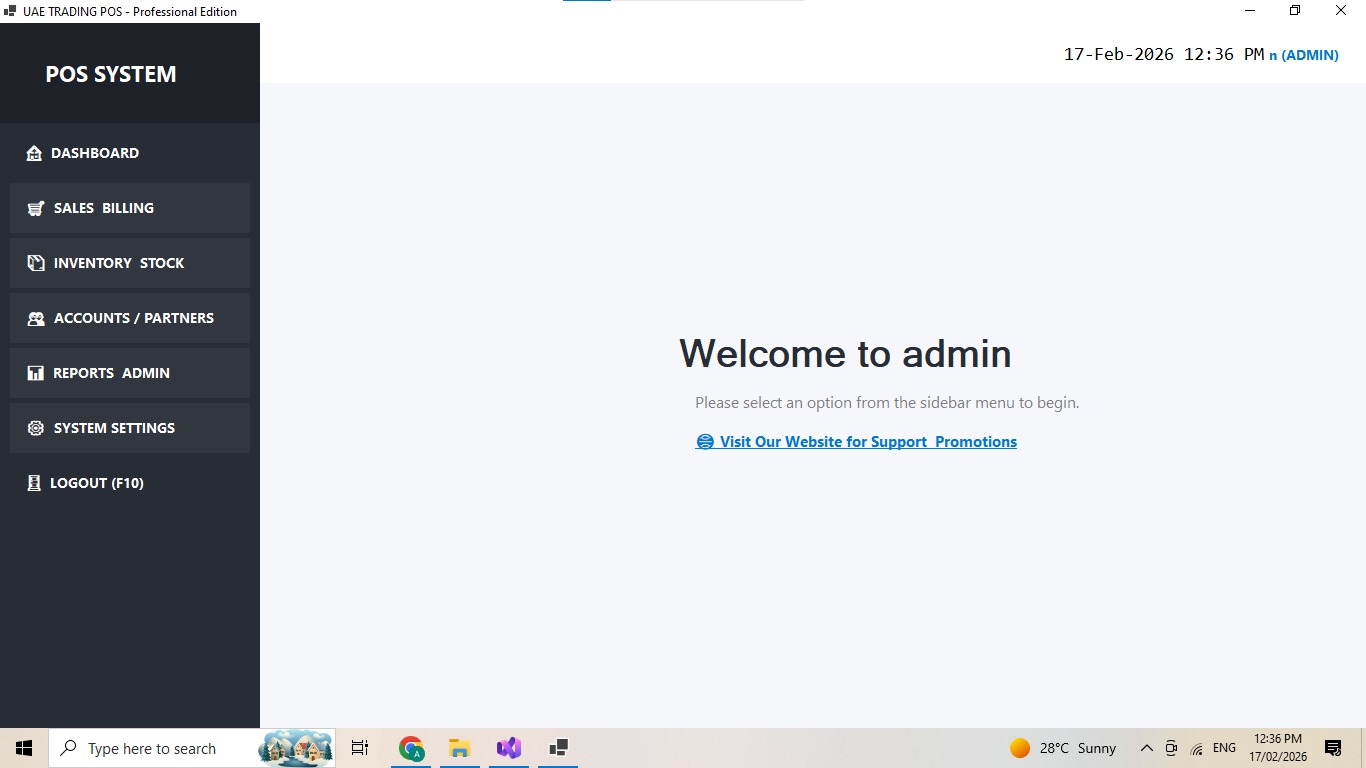 Fawzifix Offline POS Software Interface - Billing Screen